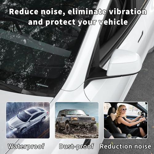 Temmis 2PCS Car Door Seal Strip 2.62FT, Buckle Design Automotive Door Soundproofing Weather Rubber Stripping, Auto Interior Accessories for Car Truck Door