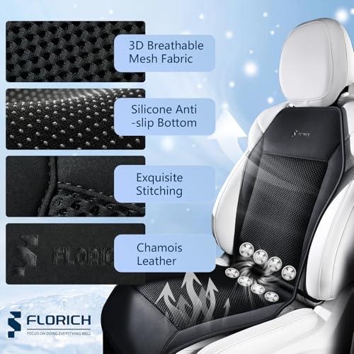 Cooling Car Seat Covers with 8 Turbo Fans Blowing & Suction Ventilated Car Seat Cushion 12V-24V 3-Speed Adjustable Car Seats Cooling Pad Universal Fit for Car SUV Truck Van Summer Driving