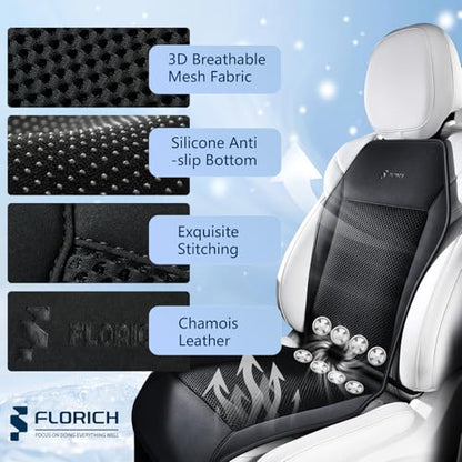Cooling Car Seat Covers with 8 Turbo Fans Blowing & Suction Ventilated Car Seat Cushion 12V-24V 3-Speed Adjustable Car Seats Cooling Pad Universal Fit for Car SUV Truck Van Summer Driving