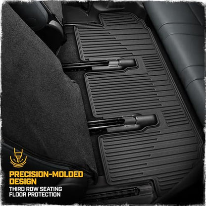 CAT® JustFit™ 3D All Weather Floor Mats for Toyota Highlander 2020-2026, Custom Fit Heavy Duty Rubber Car Mats Full Set for 7 Seater (Not for Hybrid) - style: Toyota Highlander (2020-2026)