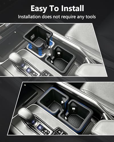 Cup Holder Inserts for 2024-2026 Lexus TX (TX350 TX500h TX500h+), Silicone Non-Slip Cup Holder Coaster Liner, Anti-Spill & Noise Reduction, Easy Clean Car Interior Accessories - size: For LEXUS TX 24-26
