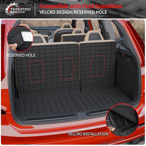 Floor Mats Compatible with 2018-2024 Ford Expedition (Not for Max Models) Cargo Mat Cargo Liner TPE 2023 Expedition 7 Seats Accessories (Trunk Mat+Backrest Mats+Floor Mats) - style: For Ford Expedition 7-Seater | 2018-2024