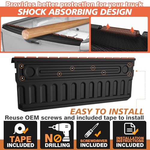 Truck Mat Compatible with 2009-2018 Ram 1500&2500/3500HD 2009-2026&Classic 19-24 Standard Tailgate Accessories, Tailgate Mat Custom Fit All Weather Pickup Liner, w/Tailgate Cap Protector - size: 3) Ram 2500|09-18&19-24|Tailgate Mat w/ Cap Cover