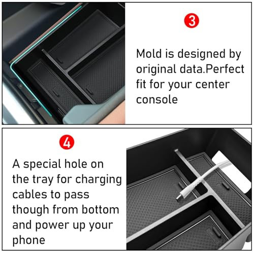 Jaronx Compatible with BMW X5 G05/ X6 G06/ X7 G07 Center Console Organizer, Console Organizer Tray Storage Compatible with BMW X5 G05/ X7 G07 2019-2026, X6 G06 2020-2026 - size: G05/G06/G07 Console Organizer