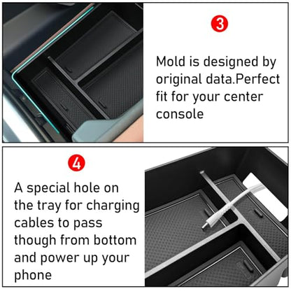 Jaronx Compatible with BMW X5 G05/ X6 G06/ X7 G07 Center Console Organizer, Console Organizer Tray Storage Compatible with BMW X5 G05/ X7 G07 2019-2026, X6 G06 2020-2026 - size: G05/G06/G07 Console Organizer