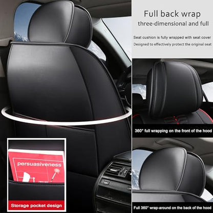 Seat Covers for Truck 2007-2024 GMC Sierra Chevy Silverado 1500 2500/HD 3500/HD Nappa Leather Car Seat Covers Waterproof and Dustproof Car Seat Protectors（Coffee）