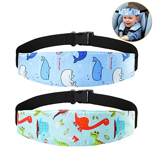 Baby Carseat Head Support,Car seat Straps Pillow Support Ban,Stroller Neck Relief Strap Headrest,Slumber Sling Sleep Positioner for Toddler Infants Child Children Kids - color: Yellow