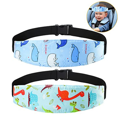 Baby Carseat Head Support,Car seat Straps Pillow Support Ban,Stroller Neck Relief Strap Headrest,Slumber Sling Sleep Positioner for Toddler Infants Child Children Kids - color: Yellow