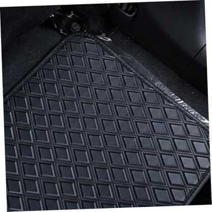 Vaguelly 4pcs Waterproof Pu Leather Car Carpet Mats Non-Slip Front and Rear Floor Mats Universal Fit for Suvs and Sedans Automotive Interior Floor Covering
