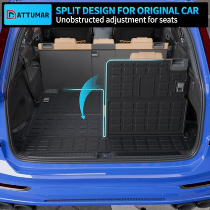 Cargo Mat Compatible with 2010-2024 Toyota 4 Runner 7 Seat Cargo Liner Trunk Mat TPE Back Seat Cover Protector 2023 4Runner Accessories (Fit 7 Seat,Trunk Mat+3rd Row Backrest Mats) - size: Trunk Mat+3rd Row Backrest Mats