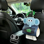 Car Tissue Holder – Cute Cartoon Hanging Paper Towel Dispenser with Soft Handle, Waterproof & Reusable for Car, Bathroom, Kitchen (Elephant) - color: Elephant