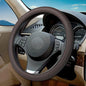 Microfiber Leather Steering Wheel Cover with Classic Embossing, Anti-Slip Breathable Auto Car Wheel Protector, 15 Inch, Coffee - color: Coffee
