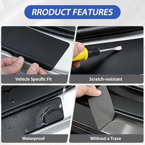 CARTIST Door Sill Protector for Toyota RAV4 2019-2025, Door Sill Guards & Rear Bumper Protector Kit for RAV4 Accessories, 5PCS Black