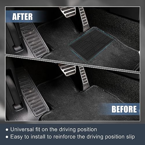 X AUTOHAUX Universal Car Vehicles Trucks Floor Carpet Mat Patch Heel Scuff Plate Foot Rest Pedal Pad