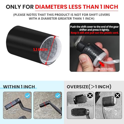 3PCS Motorcycle Shifter Shoe Protector, Shrinkable Gear Shift Cover for Motorcycle Shoes, para Motos Accessories for Men Women, Quick Install Rubber Pads for Motorbike Footwear Boots