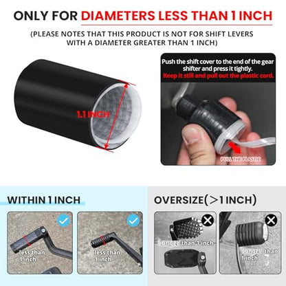 3PCS Motorcycle Shifter Shoe Protector, Shrinkable Gear Shift Cover for Motorcycle Shoes, para Motos Accessories for Men Women, Quick Install Rubber Pads for Motorbike Footwear Boots