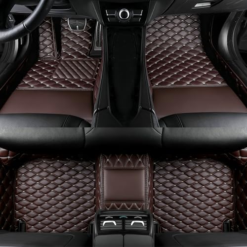 Customize All-Weather Protection Luxury Leather Floor Mats for Cars, SUVs, and Trucks According to Automotive Model (3D Brown Floor Mats) - color: 3D Brown Floor Mats
