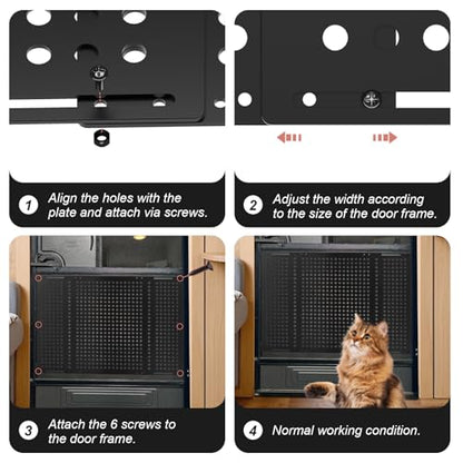 RV Screen Door Protector, RV Entry Screen Door Grille Adjusts from 22"- 31.5", Protector Guard for Inside RV Camper Trailer Pets Kids Protection