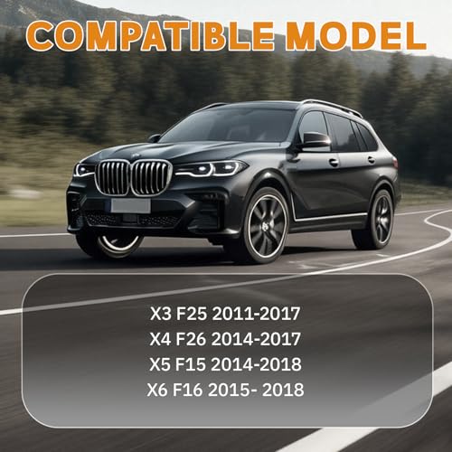 Black Start Stop Button Cover Compatible with BMW X3 F25 2011-2016,X4 F26 2014-2016,X5 F15 2014-2018,X6 F16 2015-2018,Engine Switch Button Trim Cover Compatible with BMW Accessories - color: Black Start Cover(For X5 X6)