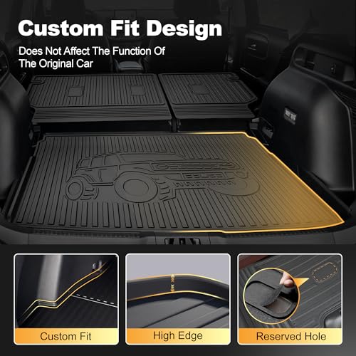 Cargo Liner and Backrest Mat for Ford Bronco Sport 2021-2026 - Custom Fit All Weather Trunk Mat Seat Back Cover Car Interior Accessories Protection Rear Cargo Mat