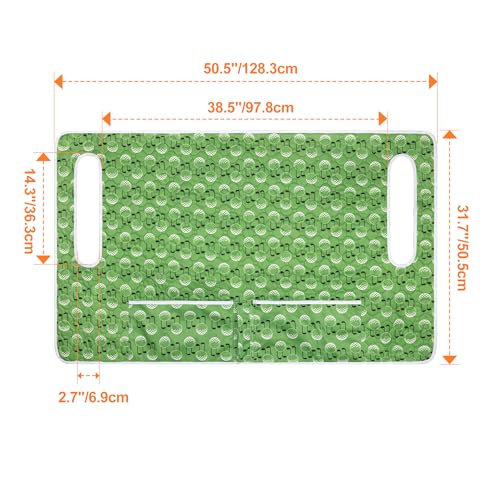 Golf Cart Seat Covers, Universal Golf Cart Seat Towel Blanket with 4 Front Pockets & Nonskid Bottom Fits for EZGO, Yamaha, Club Car and More 2 Person Seats Golf Carts - color: Green Golf Ball