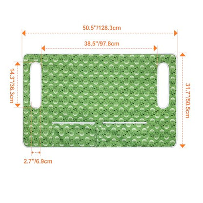 Golf Cart Seat Covers, Universal Golf Cart Seat Towel Blanket with 4 Front Pockets & Nonskid Bottom Fits for EZGO, Yamaha, Club Car and More 2 Person Seats Golf Carts - color: Green Golf Ball