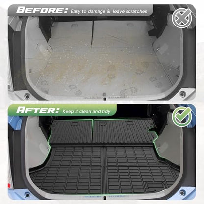 Cartist Floor Mats for Toyota Prius 2010-2015 (Not fit Plug in, V or C), All Weather Cargo Liner for Prius Accessories, Heavy Duty TPE Cargo Mats, Car Accessories - size: 1)Toyota Prius 10-15 Full Set