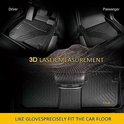 Floor Mats Custom for 2018-2025 Audi Q5 / SQ5 2023 2022 2021 2020 2019 2018 All Weather Protection Non-Slip Durable Floor Liners Fits Front& 2nd Row Full Set Black Accessories - style: 24|For Audi Q5/SQ5 | 2018-2025 | Mat