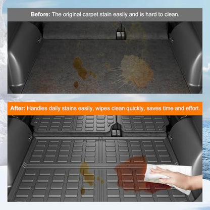 powoq Cargo Liner Compatible with 2020-2026 Ford Escape Trunk Mat All Season Protection TPE Cargo Mat Replacement for 2020 2021 2022 2023 2024 2025 2026 Ford Escape Accessories