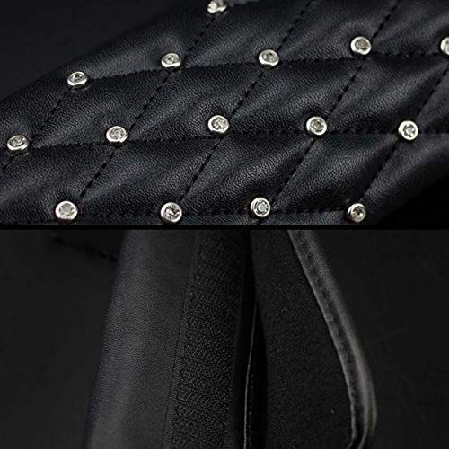 5pcs/Set Bling Bling Car Seat Belt Covers & Diamond Gear Shift Knob Cover & Crystal Handbrake Cover Set Diamond Auto Interior Decor Accessories for Women (5pcs/Set - Full Crystal)