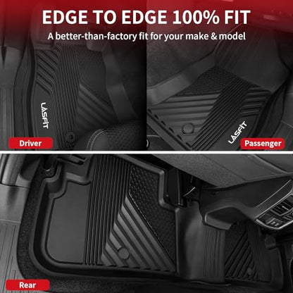 LASFIT Floor Mats Fit for Subaru Forester 2024 2023 2022 2021 2020 2019 | All Weather TPE Custom Fit Easy Clean Durable No-curling Floor liners for Subaru Forester 2019-2024 1st & 2nd Row Car Mats