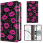 Premium Car Registration and Insurance Card Holder, Cute PU Leather Car Document Holder, Vehicle Glove Box Car Organizer with Magnetic Closure for Driver License, Cards Hot Lip Leopard - color: Hot Lip Leopard