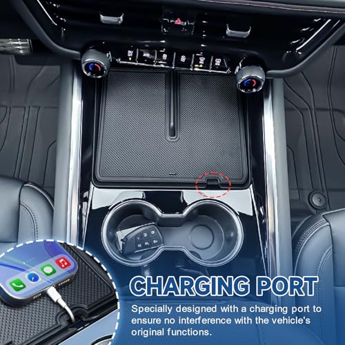 Front Center Console Organizer Tray Compatible with 2025 2026 Chevy Suburban/Tahoe Accessories Interior Console Compartment Cover Hidden Organizer (Full Console w/Bucket Seats Only)