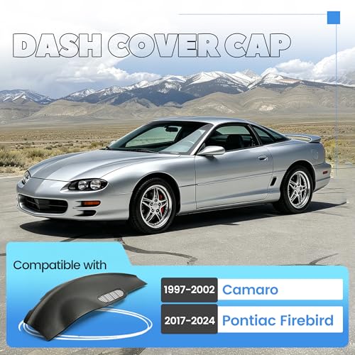 ECOTRIC Dash Cover Cap Compatible with 1997-2002 Camaro/Pontiac Firebird Dashboard Cover Bezel Overlay Black