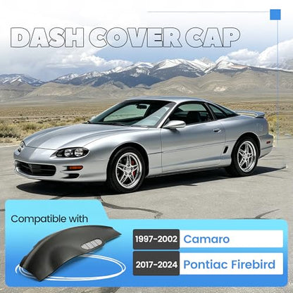 ECOTRIC Dash Cover Cap Compatible with 1997-2002 Camaro/Pontiac Firebird Dashboard Cover Bezel Overlay Black