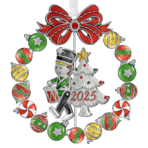 Laraine Christmas Tree Ornaments – 2025 Decorative Rotation Hanging Pendant of Car Charm Holiday Keepsake Gift Home Decor (Drummer Boy (2025)) - color: Drummer Boy (2025)