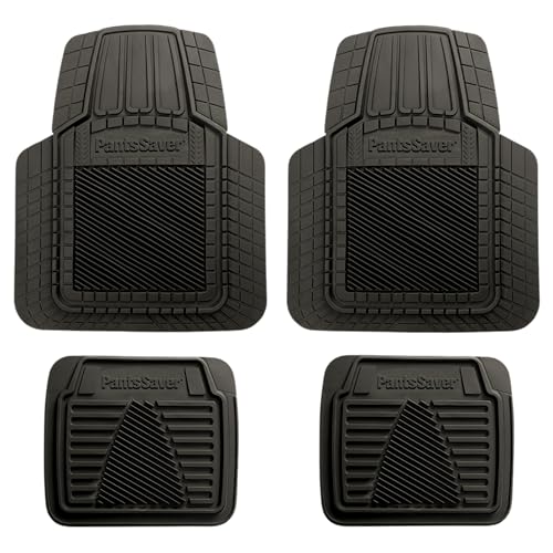 PantsSaver 3D All Weather Car Floor Mats - Trimmable Waterproof Rubber Liners All Season Protection for Car, Truck, SUV, Minivan - Fits Honda, Ford, Toyota, Nissan, Hyundai, Jeep & More 4 PC Set Black - color: Black 4 Piece Set