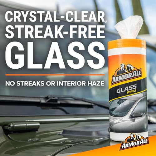 Armor All Car Glass Wipes by Armor All, Auto Glass Cleaner for Film and Grime, 90 Count (Pack of 6) - size: 1 Count (Pack of 6)