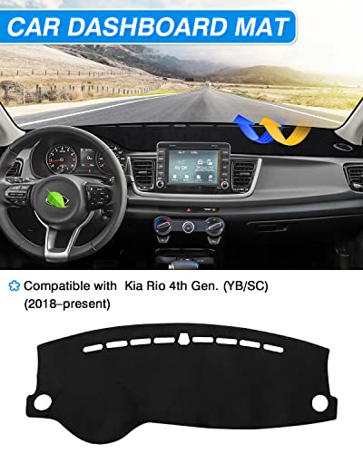 CARTIST Dash Cover Custom Fit for Kia Rio Sedan LX EX S 2017-2023 Accessories Dashboard Cover Mat Non-Slip Pad Carpet Anti-Glare - size: Kia Rio Sedan LX EX S 2017-2023