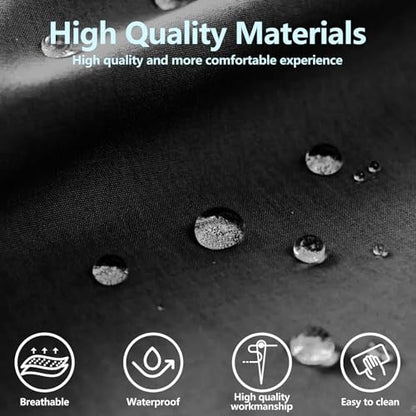 HChengkikz Car Seat Covers Full Set, Waterproof Neoprene Car seat Covers, Airbag Compatibable, All Season Protection Universal for Most Cars, Trucks, SUVs (Black + LightGray) - color: N816 Black Lightgray, size: Full Set