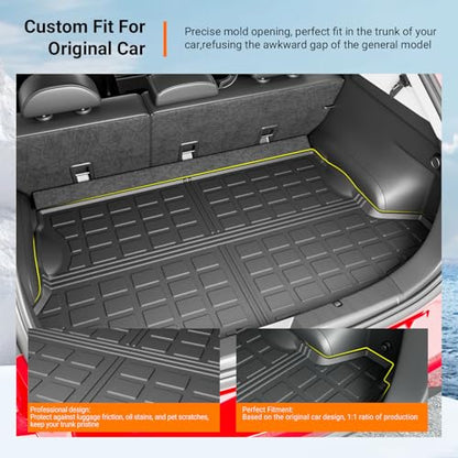 powoq Non-Hybrid Trunk Mat Compatible with 2018-2023 Subaru Crosstrek/XV Cargo Mat Impreza Hatchback Cargo Liner Replacement for 2018-2023 Subaru Crosstrek Accessories (Rear Trunk Mat)
