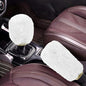Hovom 2PCS Fluffy Car Gear Shift Knob Cover & Handbrake Cover, Soft Plush Hand Brake Handle & Gear Shift Cover for Women Girls, Universal Comfortable Warm Furry Car Accessories (White) - color: White