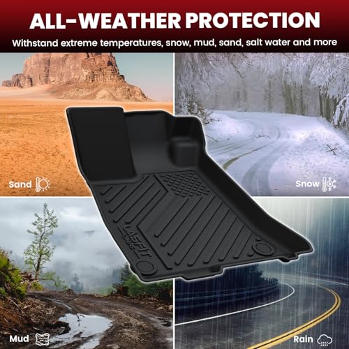 LASFIT Floor Mats for Acura ILX 2013-2022 Sedan, Custom Fit All Weather Floor Liners TPE Car Mat Set for Front & Rear Row Mat, Black - size: 2013-2022 | For Acura ILX | 1st & 2nd Row