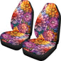 INSTANTARTS Dahlia Mexico National Flower Car Seat Covers Full Set of 2 Vehicle Protector Front Seats Covers Stretchy Washable Car Accessories Seat Cover - color: Dahlia Mexico National Flower