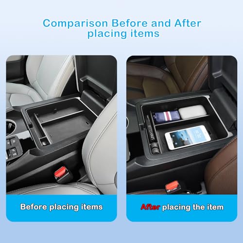 EDBETOS Center Console Organizer Compatible with 2023-2026 Honda Pilot, 2024 2025 2026 Ridgeline/Passport Insert Tray Secondary Storage Armrest Box ABS Plastic Material, Black - color: Black