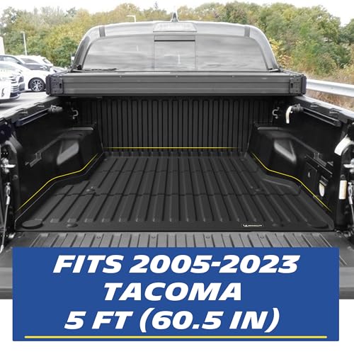 MICHELIN Truck Bed Mat for 2005-2023 Toyota Tacoma - 5 FT / 60.5" Short Bed, All-Weather Truck Bed Liner, Custom Fit, Durable TPE Bedliner, Non-Slip - size: 1) Tacoma | 05-23 | 5 FT