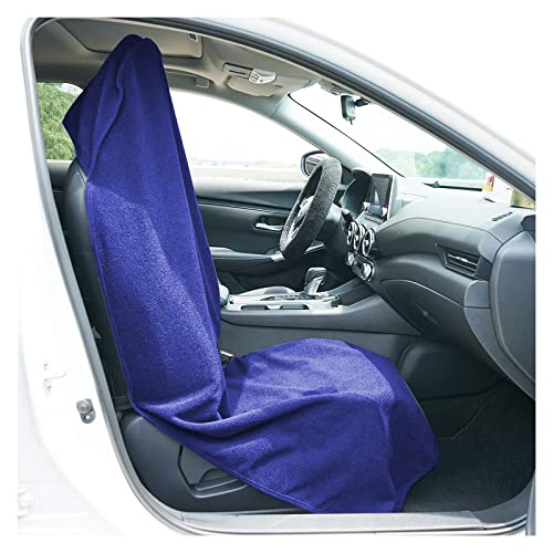 Car Seat Cover Protector Front Seats,for Gym Workout,Running,Swimming,Beach and Hiking,Waterproof Sweat Towel Bucket Seat Covers for Cars SUV Trucks (Blue, 1Pcs)