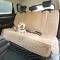 Dog Car Seat Cover for Front or Back Seat, Soft Flannel Pet Car Seat Protector with Waterproof Layer, Non-Slip Washable Dog Car Bed Mat for Travel (LightCoffee Back) - size: LightCoffee Back