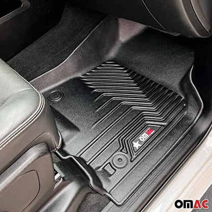 OMAC Premium Floor Mats for Toyota Highlander 2020-2026 Front Heavy Duty Black
