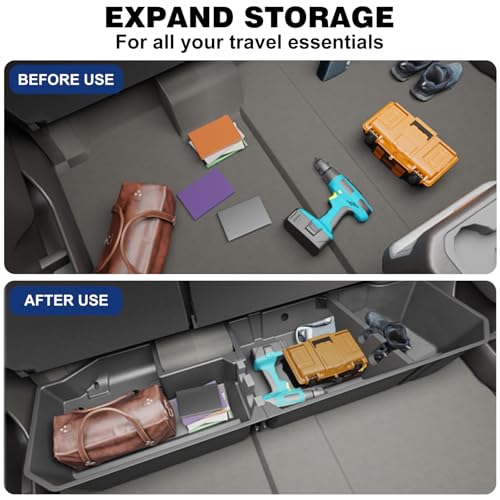 Under Seat Storage Box Fit for 2019-2026 Chevy Silverado/GMC Sierra 1500, 2020-2026 Silverado/Sierra 2500HD/3500HD, Double Cab & Crew Cab Underseat Organizer Accessories